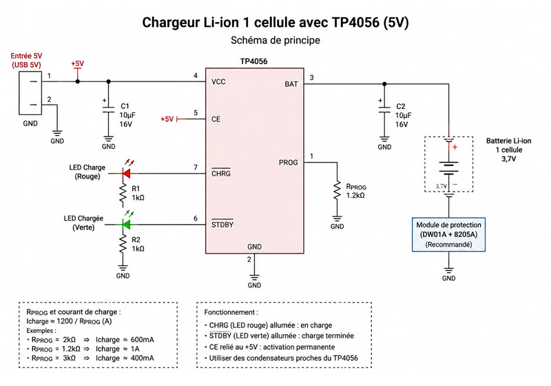 Schéma de chargeur pour batterie Li-ion