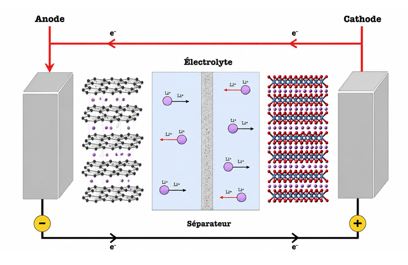 fonctionnement des batteries lithium-ion
