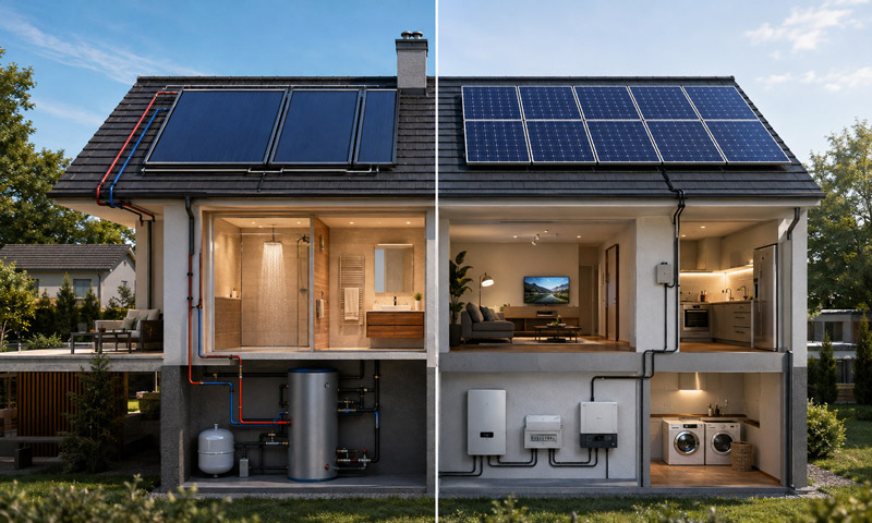 Quelle est la différence entre panneau solaire thermique et photovoltaïque ?