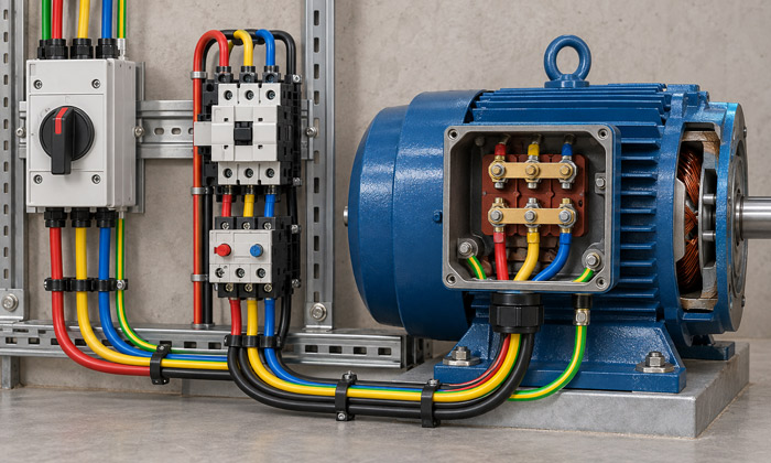 Quels sont les principes de base du cablage moteur triphasé ?
