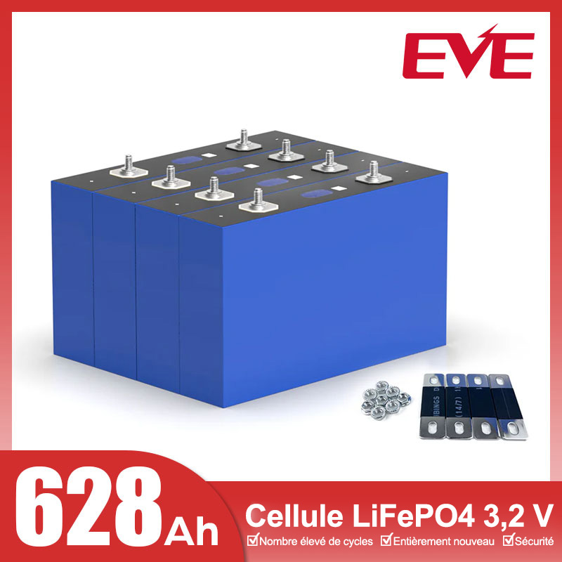 Cellules LiFePO4 EVE MB56 628Ah 3,2V