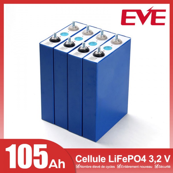 Cellules LiFePO4 EVE LF105 105Ah 3,2V