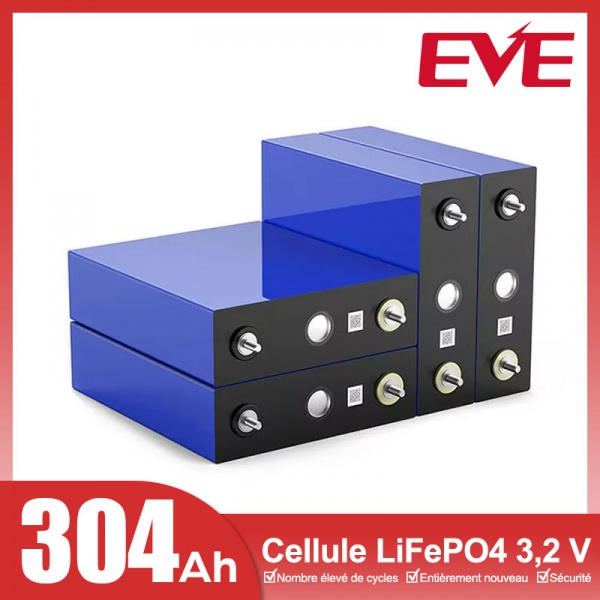 Cellules LiFePO4 EVE LF304 304Ah 3,2V
