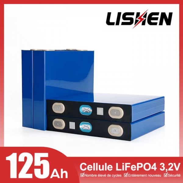 Cellule LiFePO4 Lishen 3,2 V 125 Ah