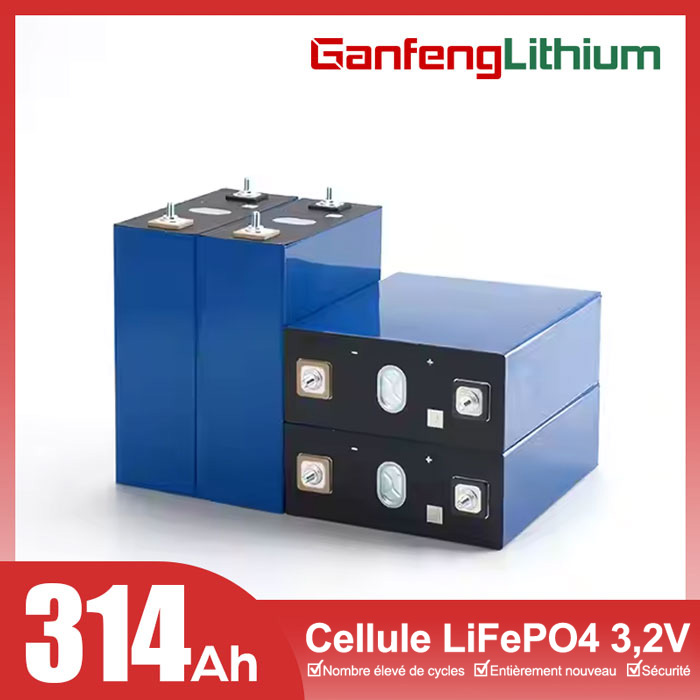 Cellule prismatique LiFePO4 Ganfeng Lithium 3,2 V 314 Ah