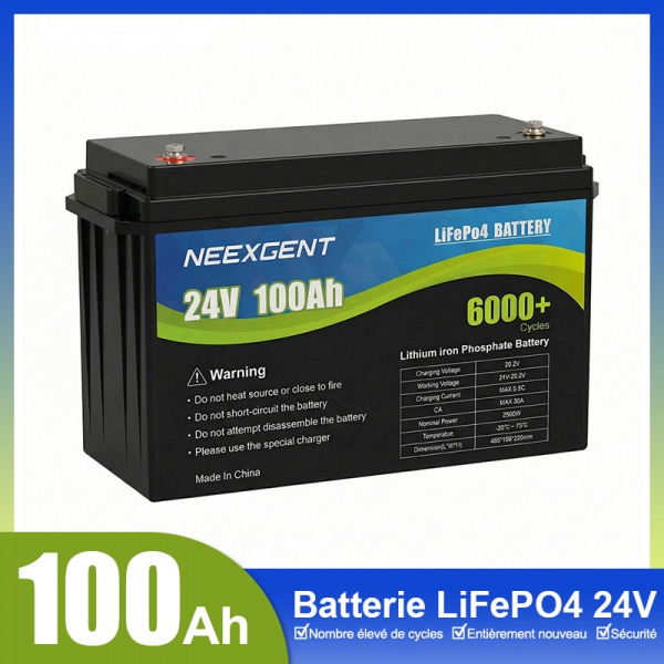 Batterie LiFePO4 24V 100Ah basse température pour trolling et solaire