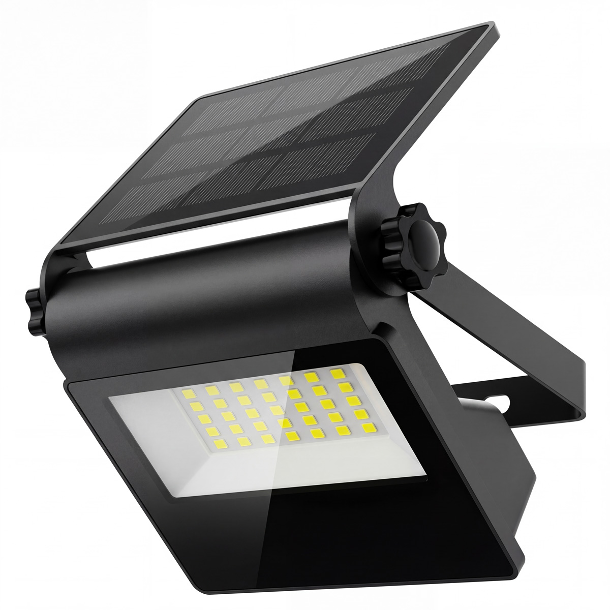 Projecteur solaire LED 3000K avec détecteur IP65 10W Éclairage extérieur de jardin