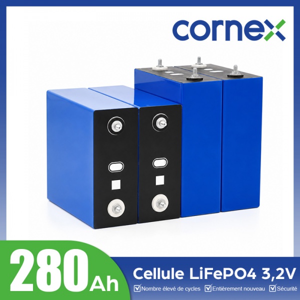 Cellule prismatique LiFePO4 CORNEX 280 Ah 3,2 V