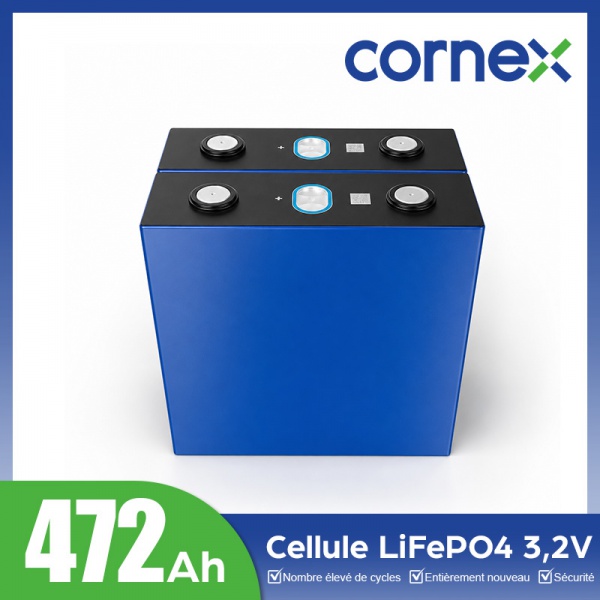 Cellule prismatique LiFePO4 CORNEX 472 Ah 3,2 V
